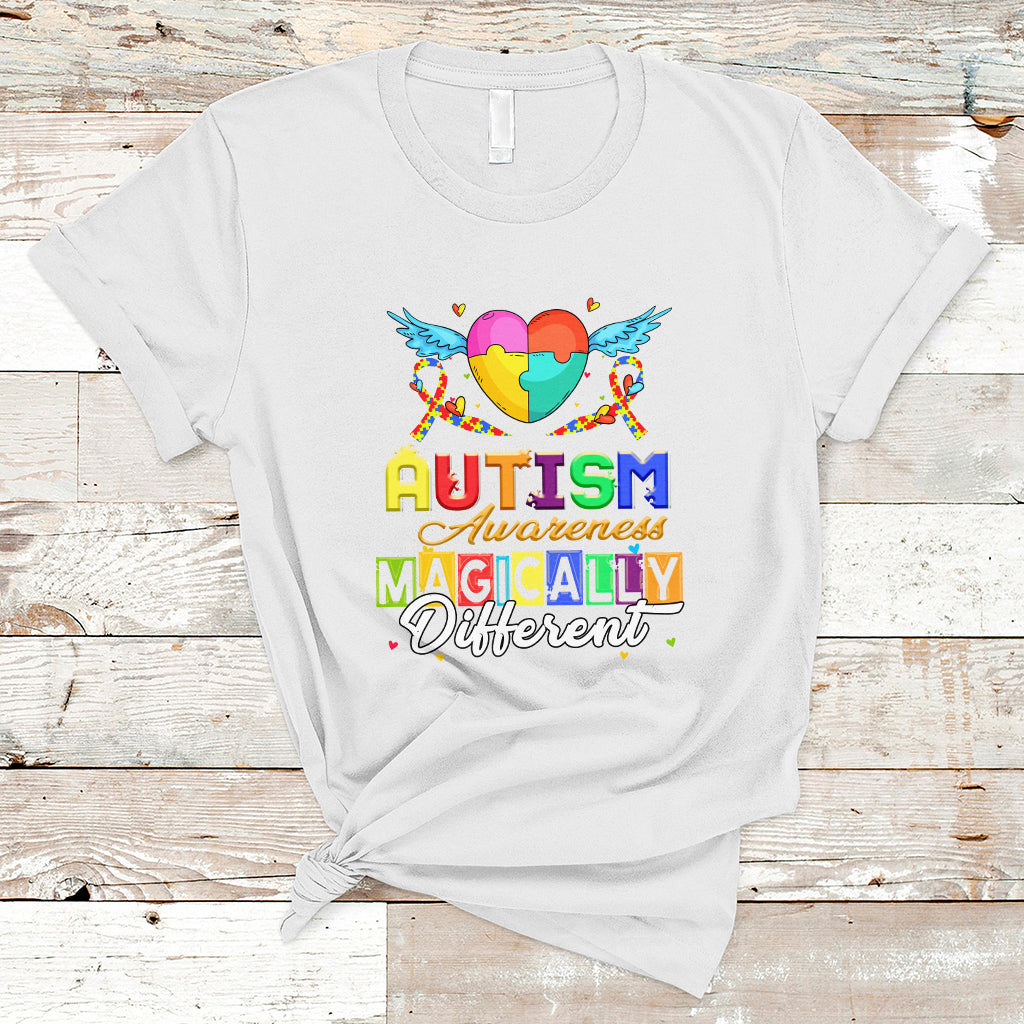Autism Awareness T Shirt Magically Different - Wonder Print Shop