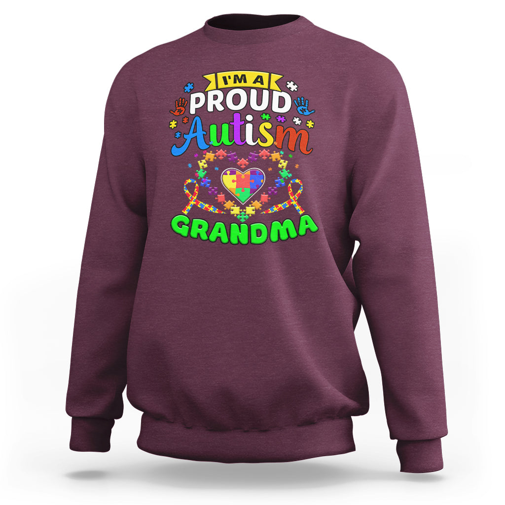 Im A Proud Autism Grandma Sweatshirt - Wonder Print Shop