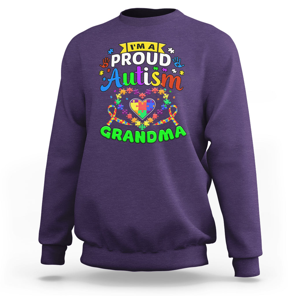 Im A Proud Autism Grandma Sweatshirt - Wonder Print Shop