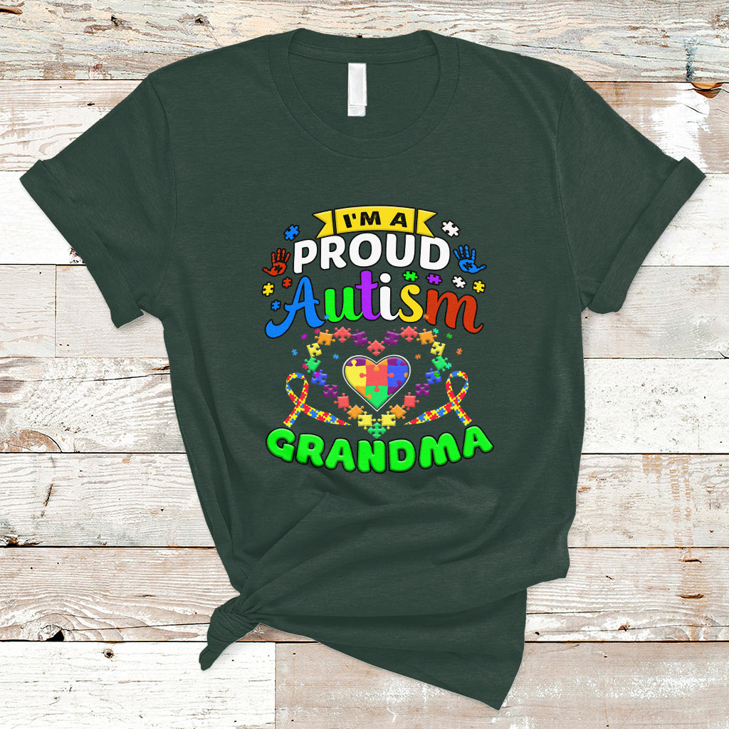 Im A Proud Autism Grandma T Shirt - Wonder Print Shop