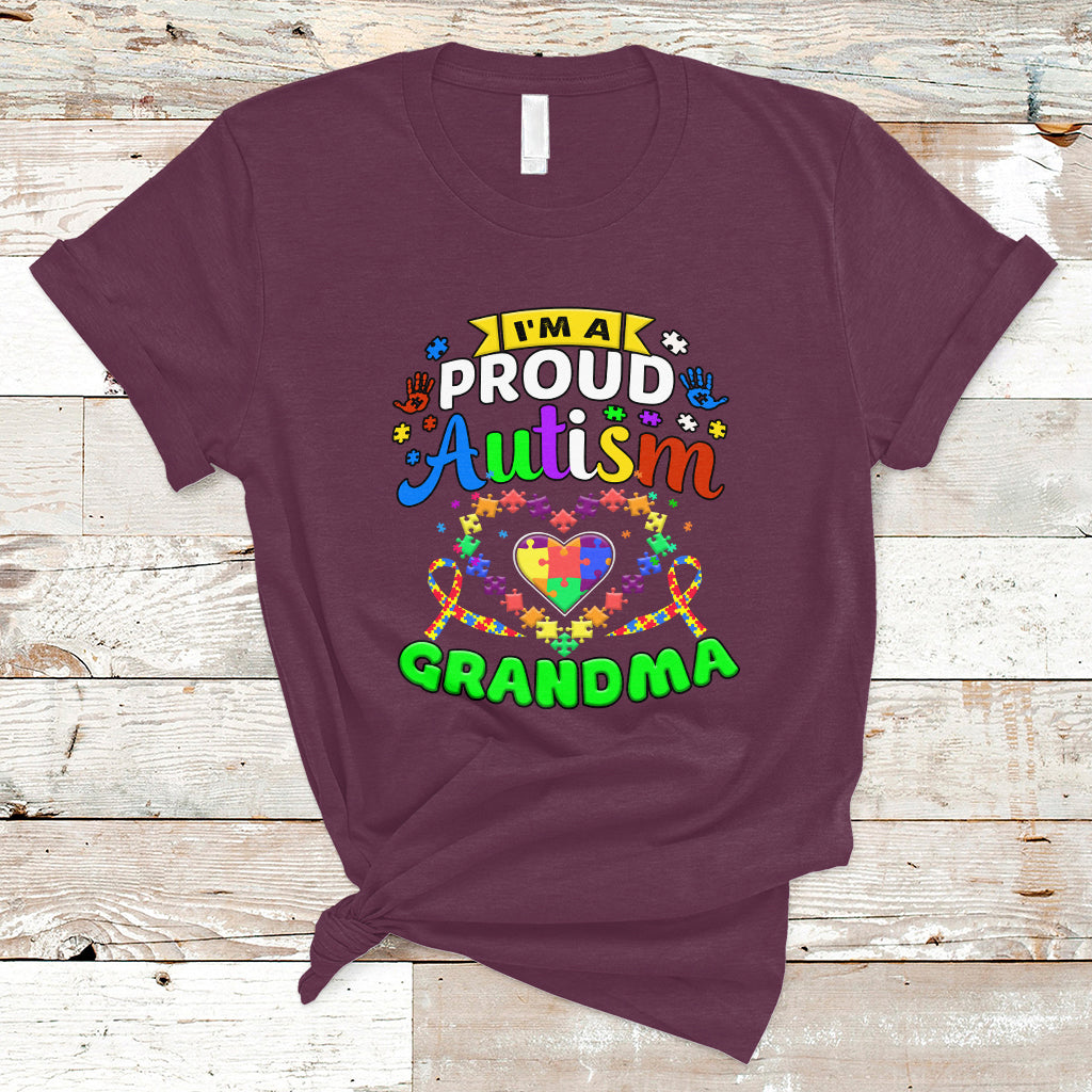 Im A Proud Autism Grandma T Shirt - Wonder Print Shop