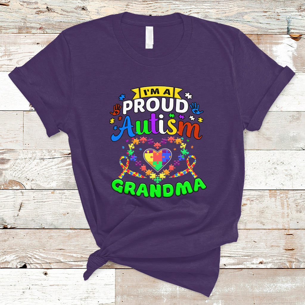 Im A Proud Autism Grandma T Shirt - Wonder Print Shop