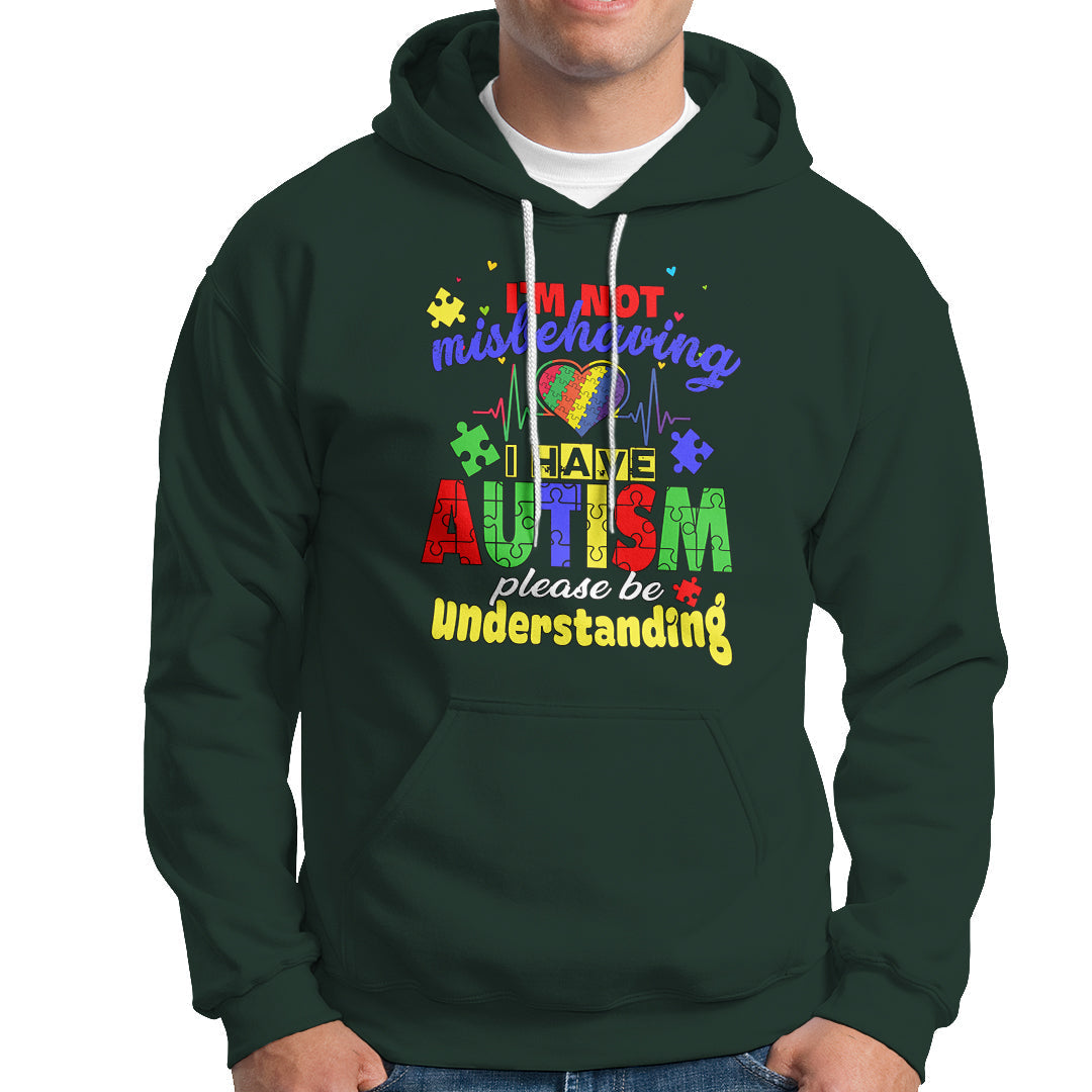 Autism Mom Hoodie Im Not Misbehaving - Wonder Print Shop