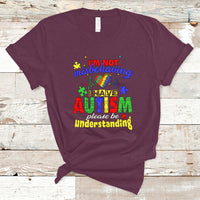 Autism Mom T Shirt Im Not Misbehaving - Wonder Print Shop