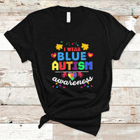 I Wear Blue Autism Awareness T Shirt - Wonder Print Shop
