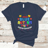 I Wear Blue Autism Awareness T Shirt - Wonder Print Shop