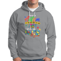 Sport gray autism hoodie with front pocket and colorful “Have Autism” text graphic