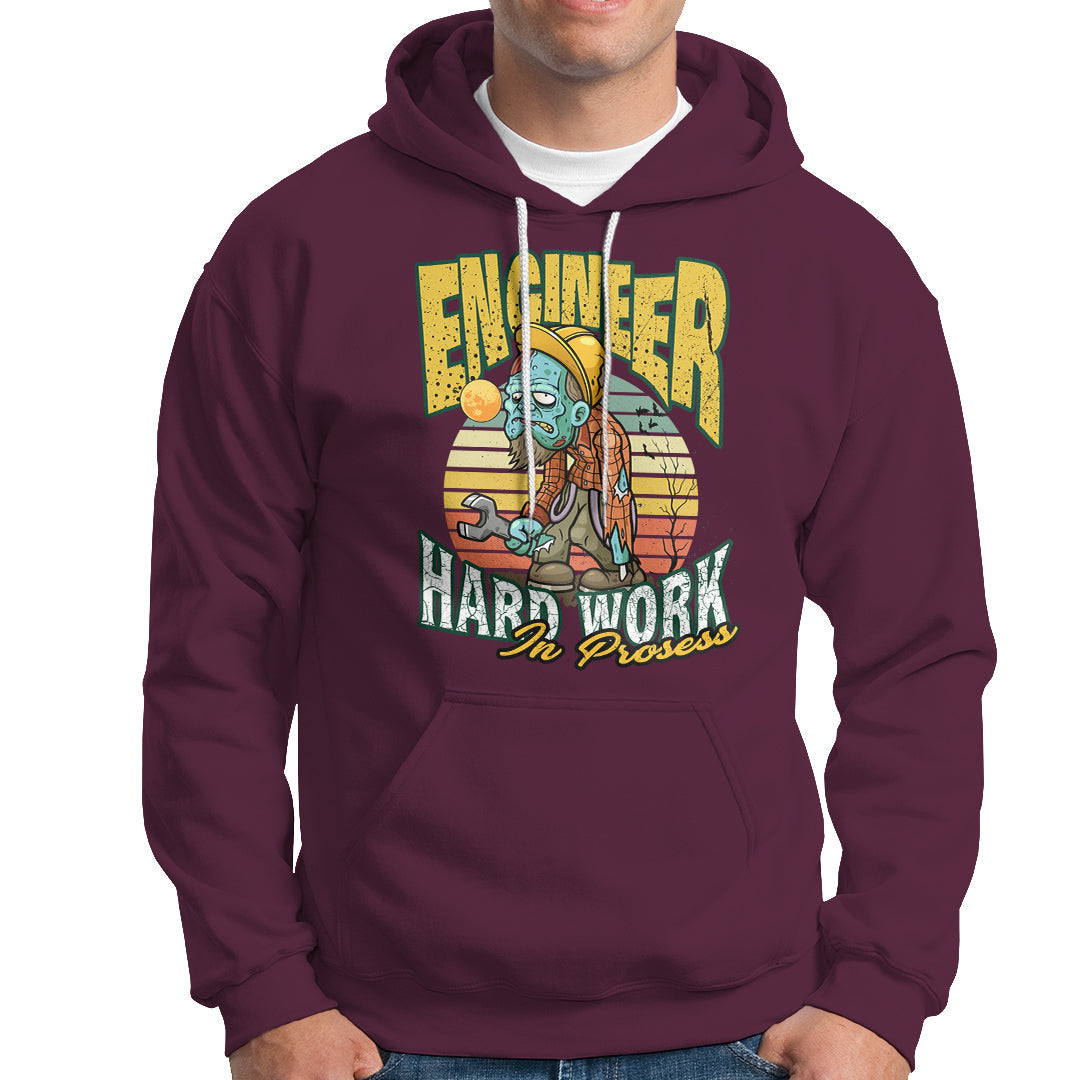 Engineer Hoodie Hard Work In Prosess - Wonder Print Shop