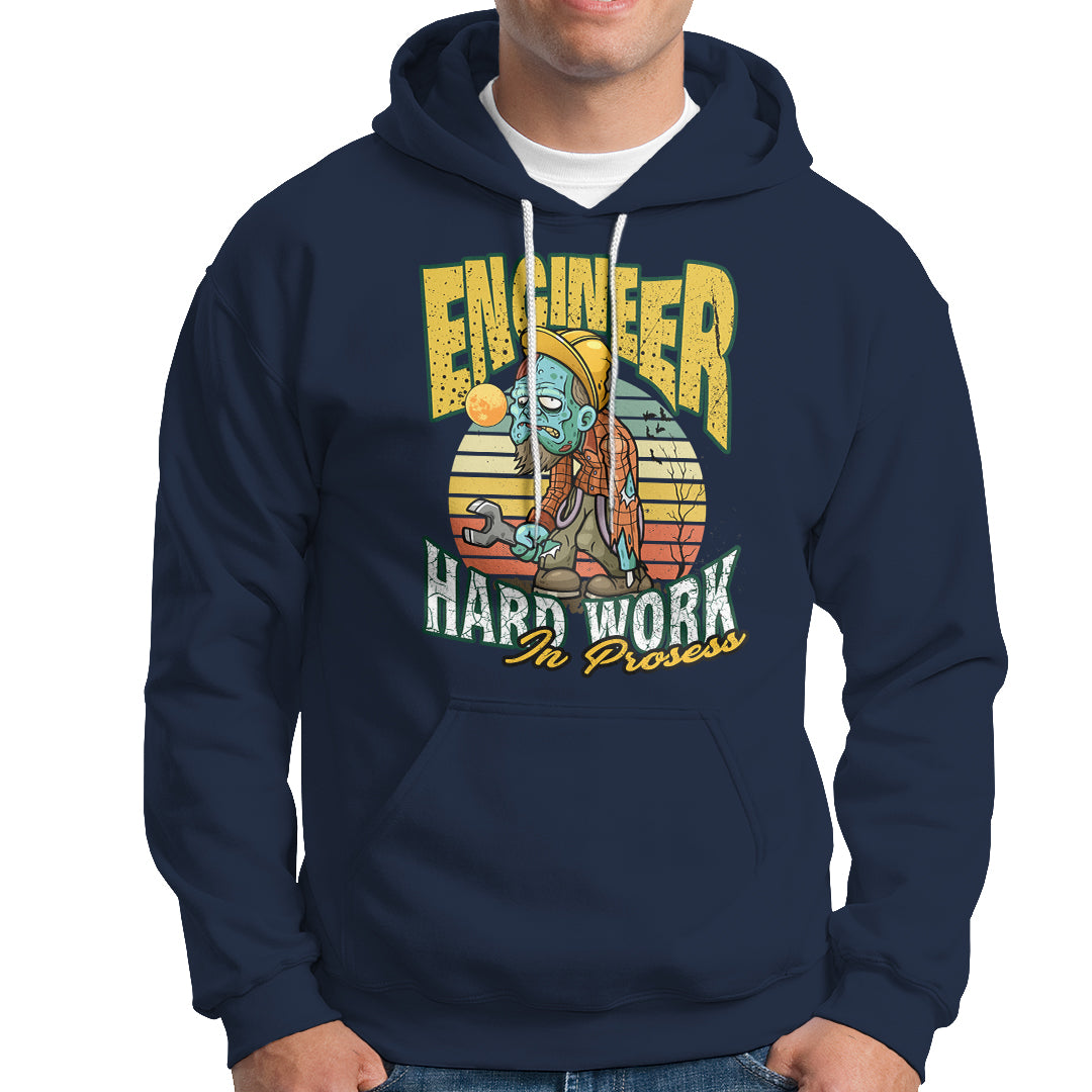 Engineer Hoodie Hard Work In Prosess - Wonder Print Shop