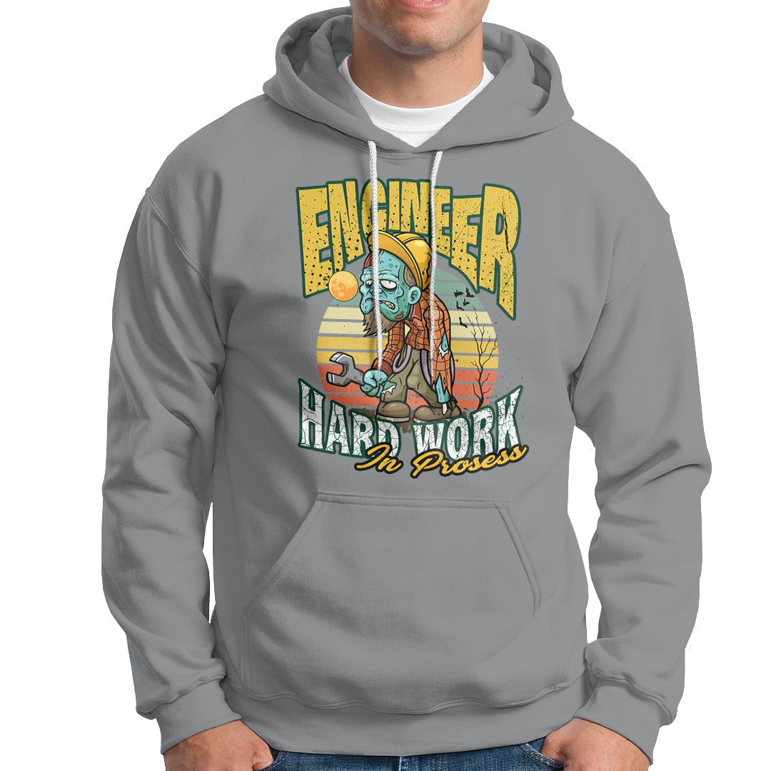 Engineer Hoodie Hard Work In Prosess - Wonder Print Shop