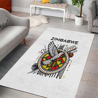 Spirit of Zimbabwe Area Rug Tribal Patterns, Flag Colors and Symbol of Peace