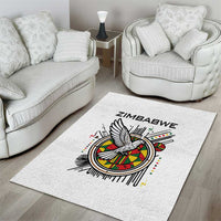 Spirit of Zimbabwe Area Rug Tribal Patterns, Flag Colors and Symbol of Peace