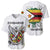 Spirit of Zimbabwe Baseball Jersey Tribal Patterns, Flag Colors and Symbol of Peace