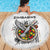 Spirit of Zimbabwe Beach Blanket Tribal Patterns, Flag Colors and Symbol of Peace