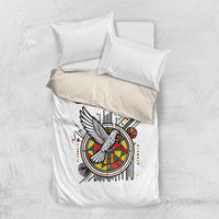 Spirit of Zimbabwe Bedding Set Tribal Patterns, Flag Colors and Symbol of Peace