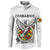 Spirit of Zimbabwe Button Sweatshirt Tribal Patterns, Flag Colors and Symbol of Peace