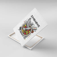 Spirit of Zimbabwe Canvas Wall Art Tribal Patterns, Flag Colors and Symbol of Peace