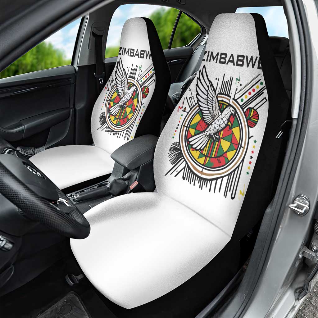 Spirit of Zimbabwe Car Seat Cover Tribal Patterns, Flag Colors and Symbol of Peace