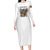 Spirit of Zimbabwe Family Matching Long Sleeve Bodycon Dress and Hawaiian Shirt Tribal Patterns, Flag Colors and Symbol of Peace