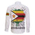 Spirit of Zimbabwe Family Matching Summer Maxi Dress and Hawaiian Shirt Tribal Patterns, Flag Colors and Symbol of Peace