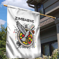 Spirit of Zimbabwe Garden Flag Tribal Patterns, Flag Colors and Symbol of Peace