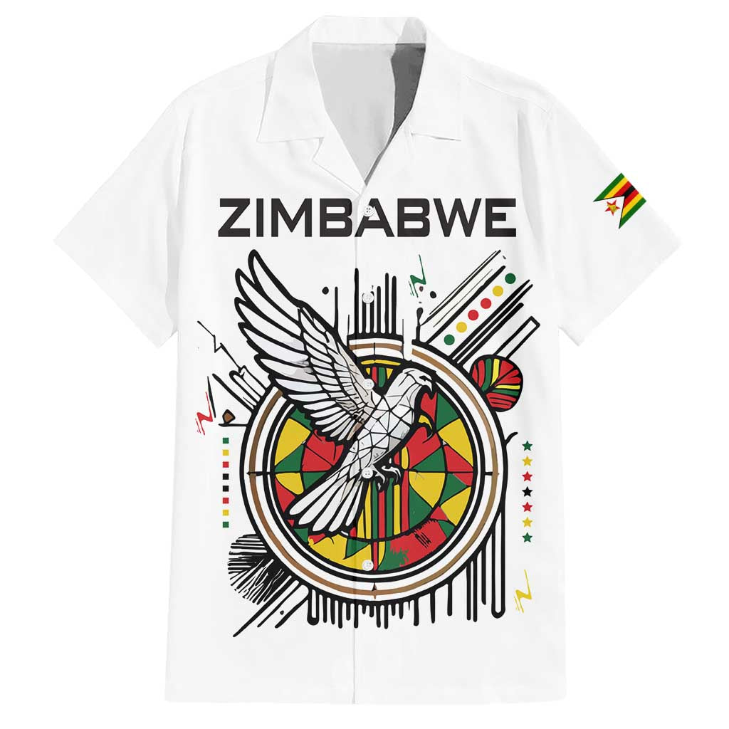 Spirit of Zimbabwe Hawaiian Shirt Tribal Patterns, Flag Colors and Symbol of Peace