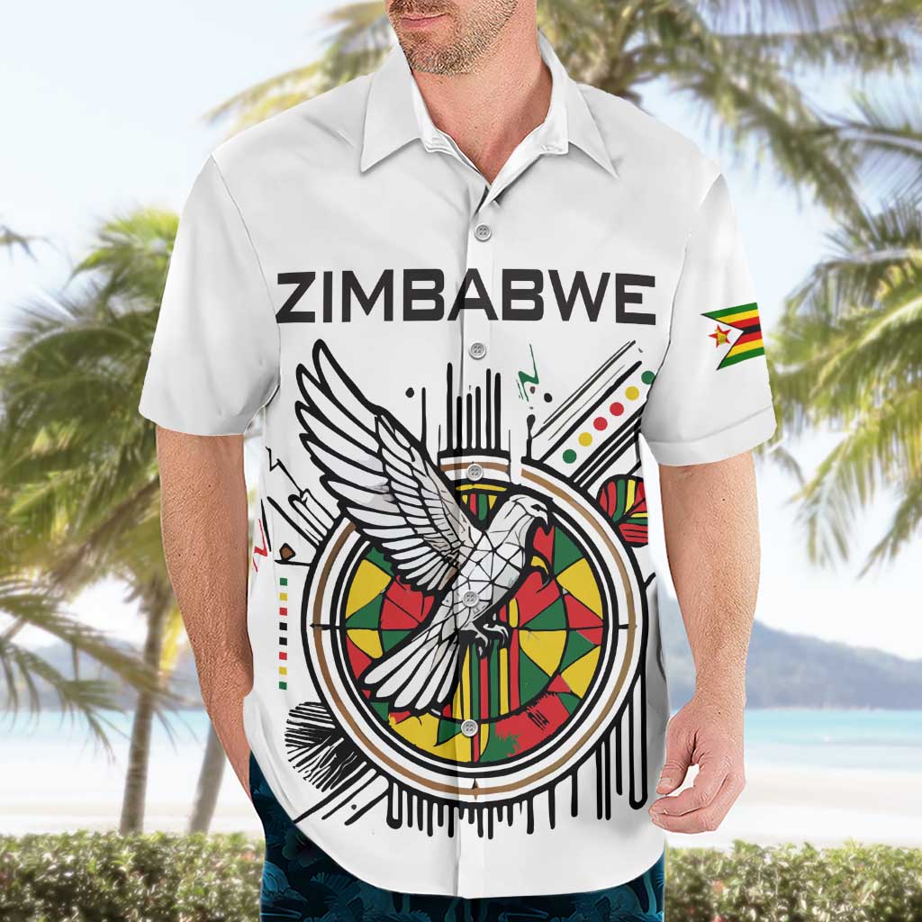 Spirit of Zimbabwe Hawaiian Shirt Tribal Patterns, Flag Colors and Symbol of Peace