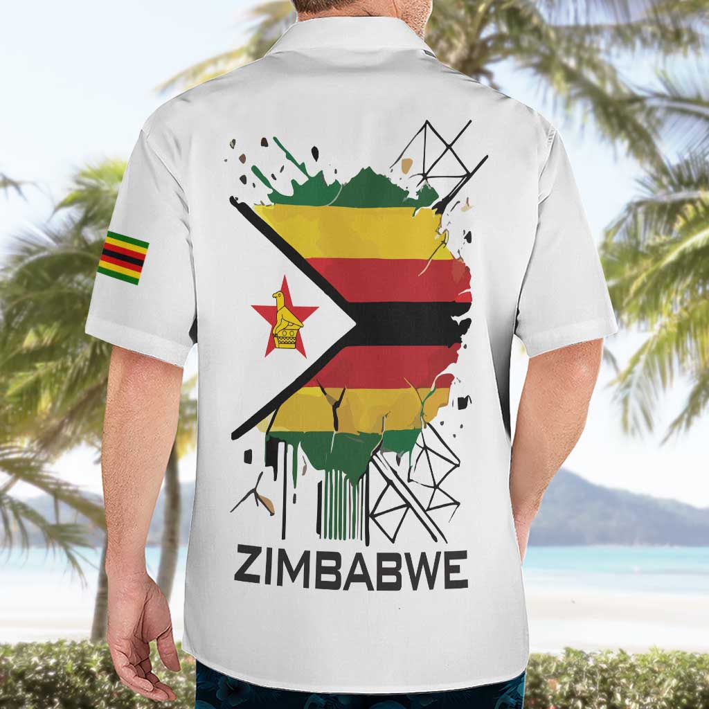 Spirit of Zimbabwe Hawaiian Shirt Tribal Patterns, Flag Colors and Symbol of Peace