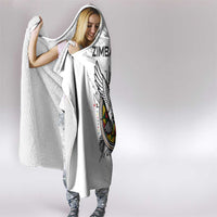 Spirit of Zimbabwe Hooded Blanket Tribal Patterns, Flag Colors and Symbol of Peace