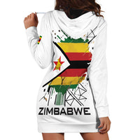 Spirit of Zimbabwe Hoodie Dress Tribal Patterns, Flag Colors and Symbol of Peace