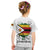Spirit of Zimbabwe Kid T Shirt Tribal Patterns, Flag Colors and Symbol of Peace