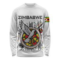Spirit of Zimbabwe Long Sleeve Shirt Tribal Patterns, Flag Colors and Symbol of Peace
