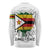 Spirit of Zimbabwe Long Sleeve Shirt Tribal Patterns, Flag Colors and Symbol of Peace