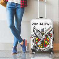 Spirit of Zimbabwe Luggage Cover Tribal Patterns, Flag Colors and Symbol of Peace