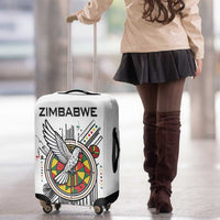 Spirit of Zimbabwe Luggage Cover Tribal Patterns, Flag Colors and Symbol of Peace