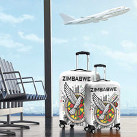 Spirit of Zimbabwe Luggage Cover Tribal Patterns, Flag Colors and Symbol of Peace