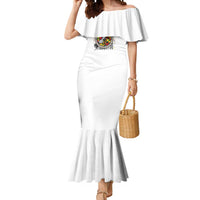 Spirit of Zimbabwe Mermaid Dress Tribal Patterns, Flag Colors and Symbol of Peace