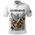 Spirit of Zimbabwe Polo Shirt Tribal Patterns, Flag Colors and Symbol of Peace