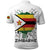 Spirit of Zimbabwe Polo Shirt Tribal Patterns, Flag Colors and Symbol of Peace