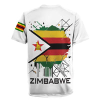 Spirit of Zimbabwe Rugby Jersey Tribal Patterns, Flag Colors and Symbol of Peace