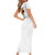 Spirit of Zimbabwe Short Sleeve Bodycon Dress Tribal Patterns, Flag Colors and Symbol of Peace