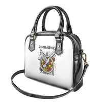 Spirit of Zimbabwe Shoulder Handbag Tribal Patterns, Flag Colors and Symbol of Peace