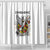 Spirit of Zimbabwe Shower Curtain Tribal Patterns, Flag Colors and Symbol of Peace
