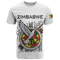 Spirit of Zimbabwe T Shirt Tribal Patterns, Flag Colors and Symbol of Peace
