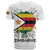 Spirit of Zimbabwe T Shirt Tribal Patterns, Flag Colors and Symbol of Peace