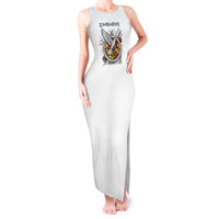 Spirit of Zimbabwe Tank Maxi Dress Tribal Patterns, Flag Colors and Symbol of Peace
