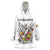 Spirit of Zimbabwe Wearable Blanket Hoodie Tribal Patterns, Flag Colors and Symbol of Peace
