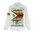 Spirit of Zimbabwe Women Casual Shirt Tribal Patterns, Flag Colors and Symbol of Peace