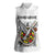 Spirit of Zimbabwe Women Sleeveless Polo Shirt Tribal Patterns, Flag Colors and Symbol of Peace
