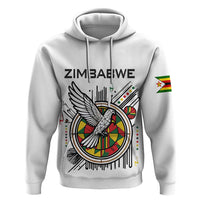 Spirit of Zimbabwe Zip Hoodie Tribal Patterns, Flag Colors and Symbol of Peace